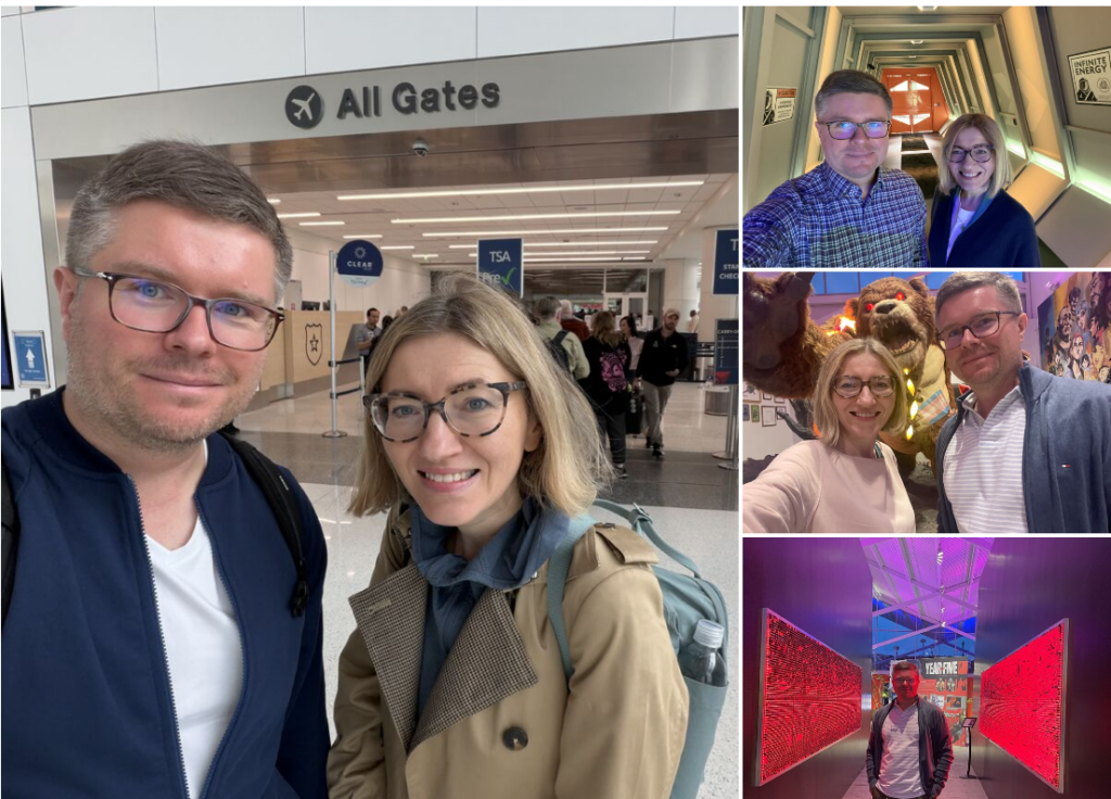 Konrad Kaplita (CTO) and Magda Śleboda (Head of Operations) visiting one of our clients in US